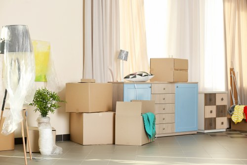 Local office removals planning in Bromley with business equipment and furniture