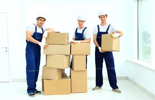 Commercial moving team preparing an office relocation in Bromley