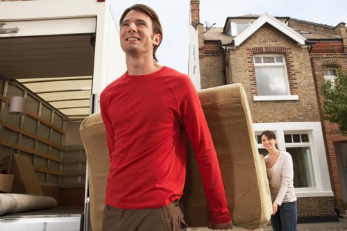 Careful loading of household items for a Bromley move