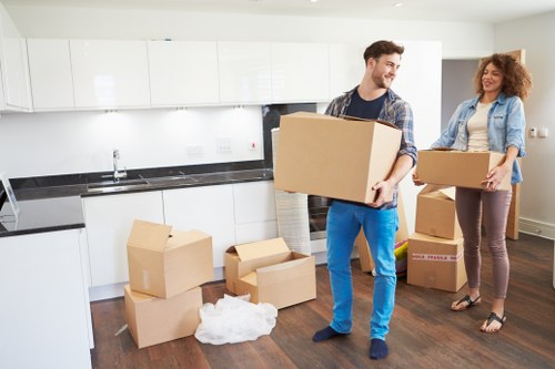 A moving team handling access and transport for a Bromley property