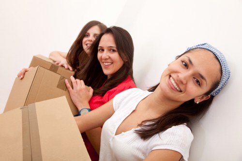 Local office move team handling equipment and furniture in Bromley