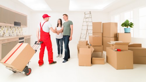 Boxes and furniture prepared for storage in Bromley