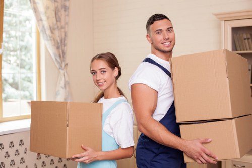 Office and household items being loaded for removal