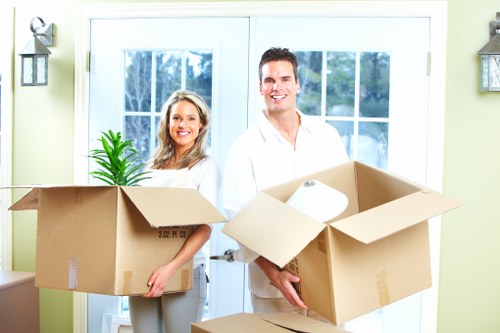 A local moving team helping with a small house move in Bromley