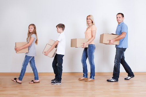Reusable furniture prepared for charity donation after a house move